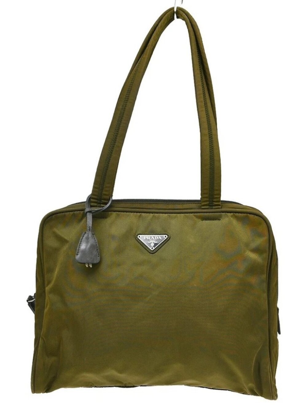 Prada Khaki Nylon Tote Handbag